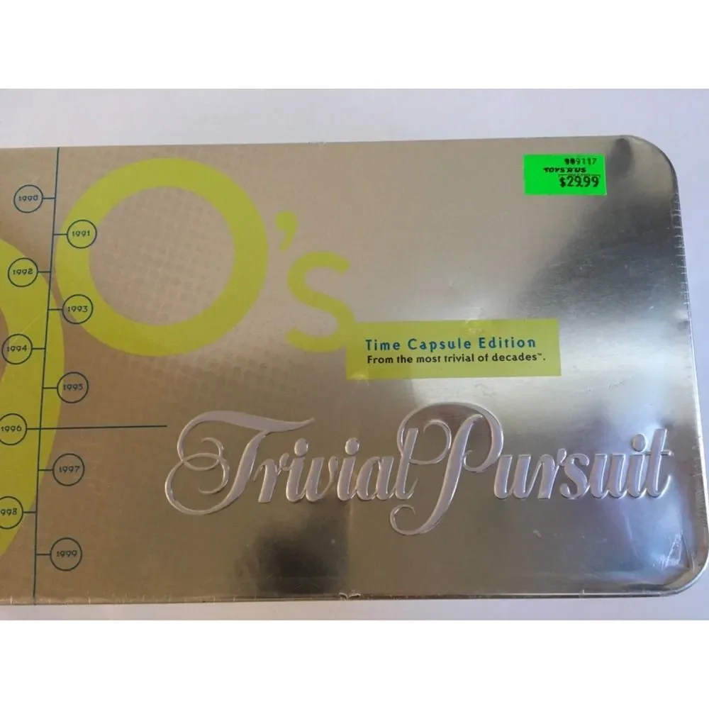 NEW Trivial Pursuit 90s Time Capsule Edition Trivia Metal Case Parker Brothers